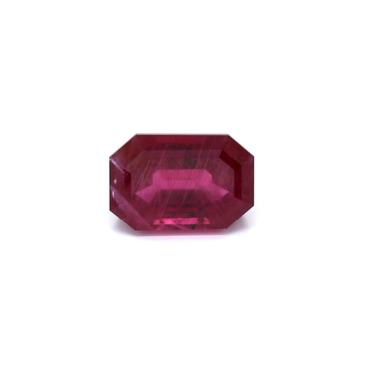 2.01ct Purplish Red, Octagon Ruby, H(a), Thailand - 8.41 x 5.71 x 4.03mm