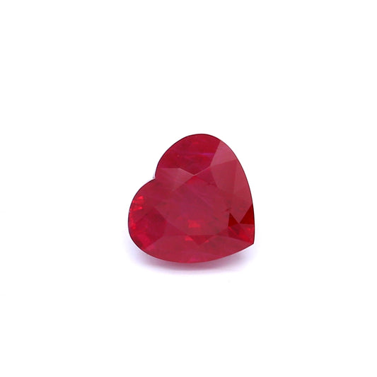 2.07ct Red Heart Shape Ruby, H(b), Myanmar - 7.05 x 7.65 x 4.95mm