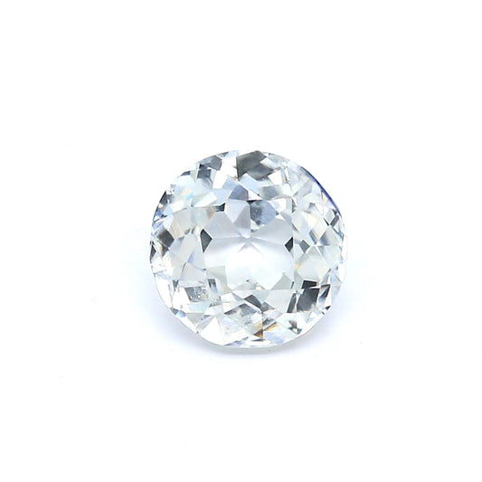 2.08ct Near Colorless, Round Sapphire, Heated, Sri Lanka - 7.19 x 7.38 x 4.83mm