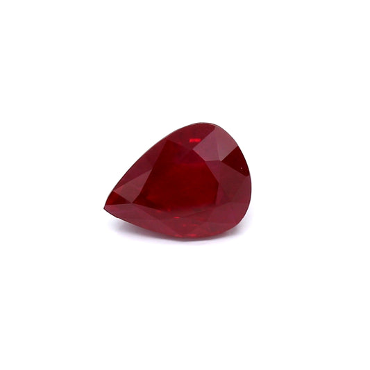 2.10ct Pear Shape Ruby, H(b), Myanmar - 8.81 x 6.09 x 4.50mm