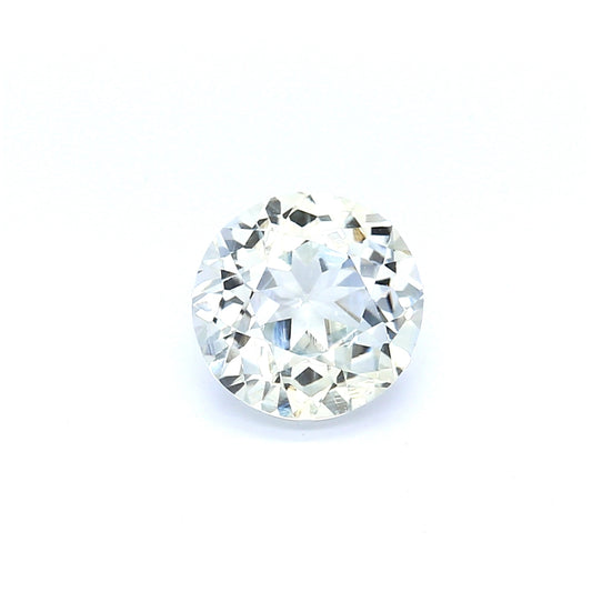 2.11ct Near Colorless, Round Sapphire, Heated, Sri Lanka - 7.45 x 7.68 x 4.79mm