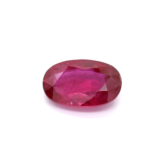 2.19ct Purplish Red, Oval Ruby, H(b), Thailand - 10.70 x 6.42 x 3.40mm