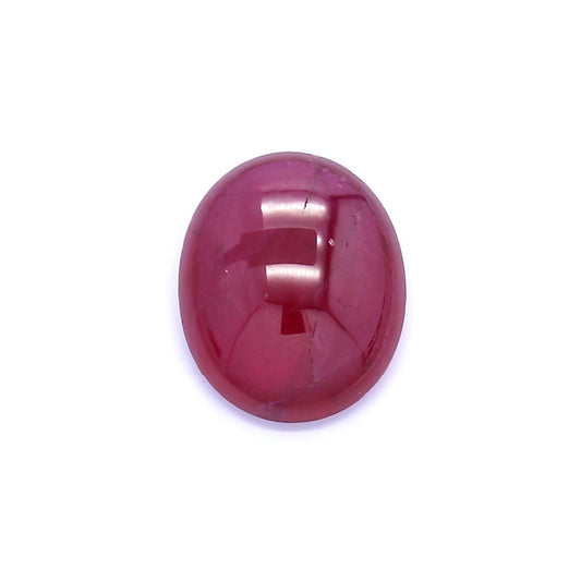 2.37ct Oval Cabochon Ruby, H(b), Thailand - 9.58 x 7.87 x 3.07mm