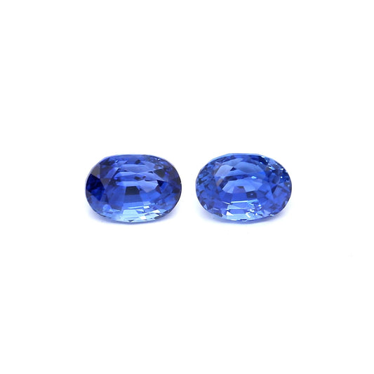 2.39ct Oval Sapphire Pair, Heated, Sri Lanka - 6.56 x 4.71mm