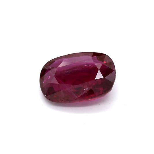 2.52ct Purplish Red, Cushion Ruby, Heated, Thailand - 9.70 x 7.01 x 3.45mm