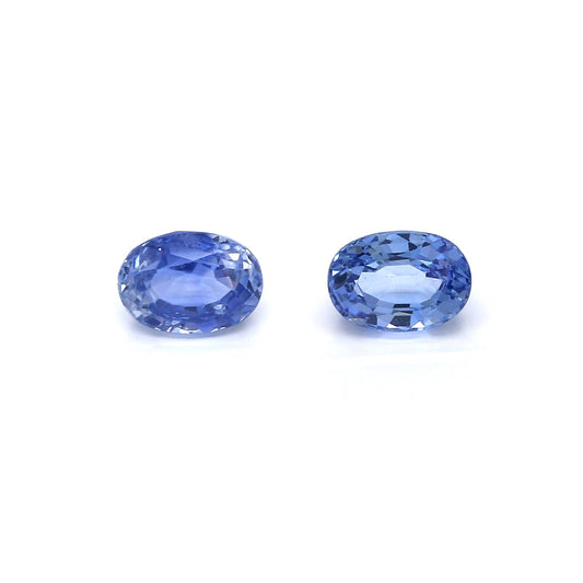 2.59ct Oval Sapphire Pair, Heated, Sri Lanka - 7.0 x 5.1mm