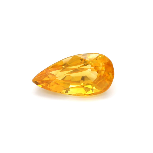 2.62ct Orangy Yellow, Pear Shape Sapphire, Heated, Sri Lanka - 11.40 x 5.96 x 4.85mm