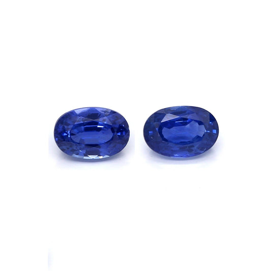 2.65ct Oval Sapphire Pair, Heated, Sri Lanka - 7.4 x 5.1mm