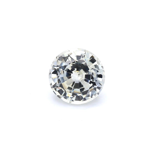 2.76ct Near Colorless, Round Sapphire, No Heat, Sri Lanka - 8.04 x 8.04 x 5.26mm