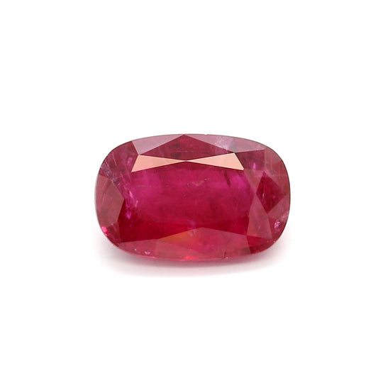 2.83ct Purplish Red, Cushion Ruby, H(b), Thailand - 9.91 x 6.41 x 4.19mm