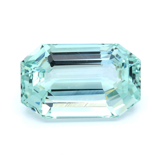 21.57ct Greenish Blue, Octagon Aquamarine, Untreated - 21.14 x 13.10 x 10.46mm