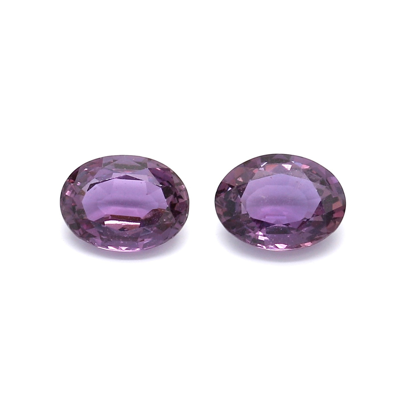 3.00ct Purple, Oval Sapphire Pair, No Heat, Madagascar - 8.0 x 6.0mm