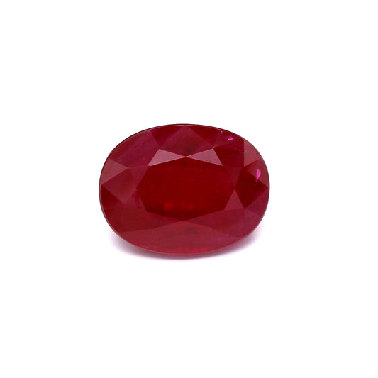 3.18ct Oval Ruby, H(b), Myanmar - 9.84 x 7.54 x 4.77mm