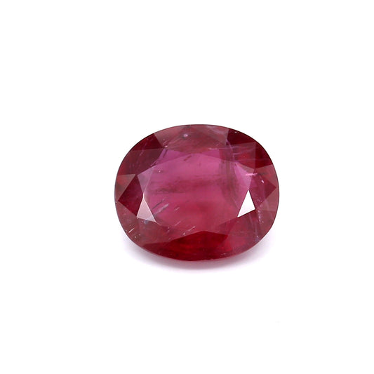 3.21ct Oval Ruby, H(a), Thailand - 10.09 x 8.77 x 3.87mm