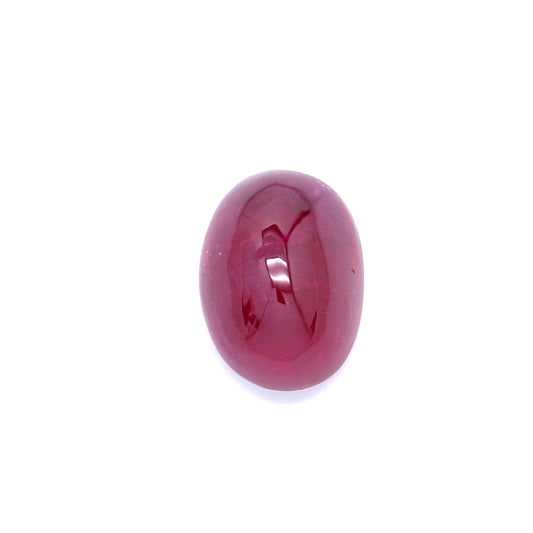 3.47ct Purplish Red, Oval Cabochon Ruby, H(b), Thailand - 9.89 x 7.14 x 5.02mm