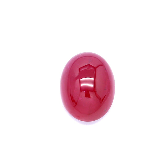 3.67ct Oval Cabochon Ruby, H(b), Thailand - 10.02 x 7.75 x 4.51mm