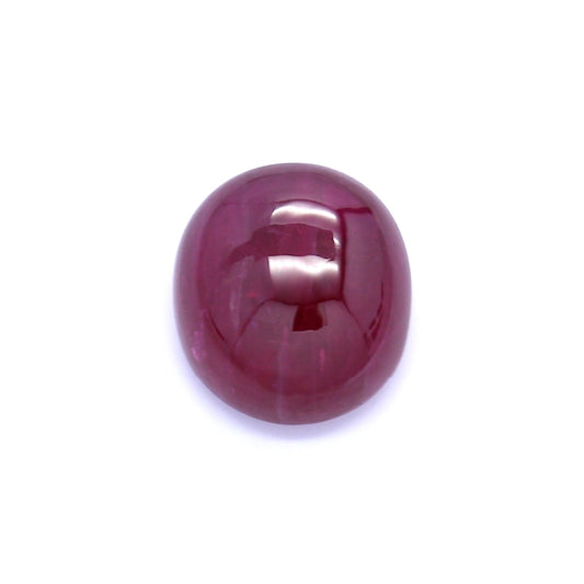 3.68ct Oval Cabochon Ruby, Heated, Thailand - 9.10 x 8.23 x 4.51mm