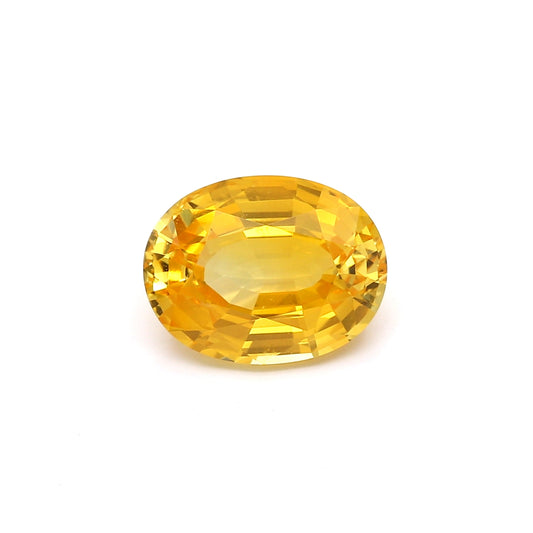 4.09ct Yellow Oval Sapphire, Heated, Sri Lanka - 10.71 x 8.29 x 5.07mm