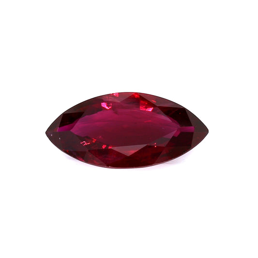 4.12ct Purplish Red, Marquise Ruby, Heated, Thailand - 16.28 x 8.17 x 3.58mm