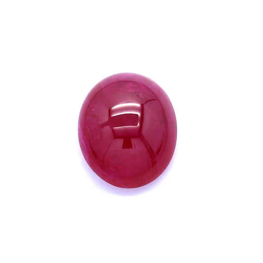 4.20ct Oval Cabochon Ruby, H(b), Myanmar - 10.97 x 8.91 x 4.44mm