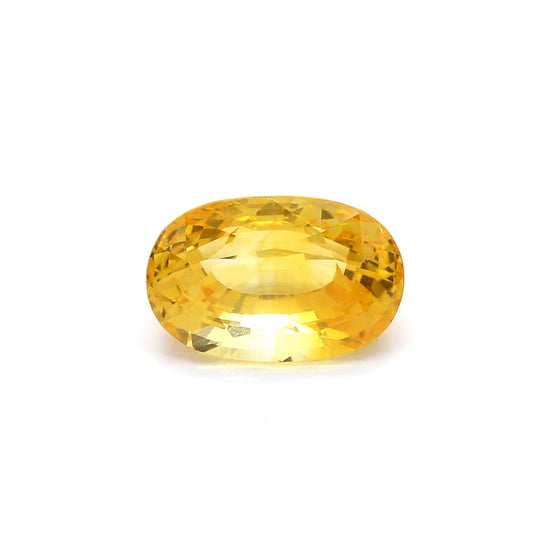 4.40ct Oval, Yellow Sapphire, Heated, Sri Lanka - 10.95 x 7.36 x 6.02mm