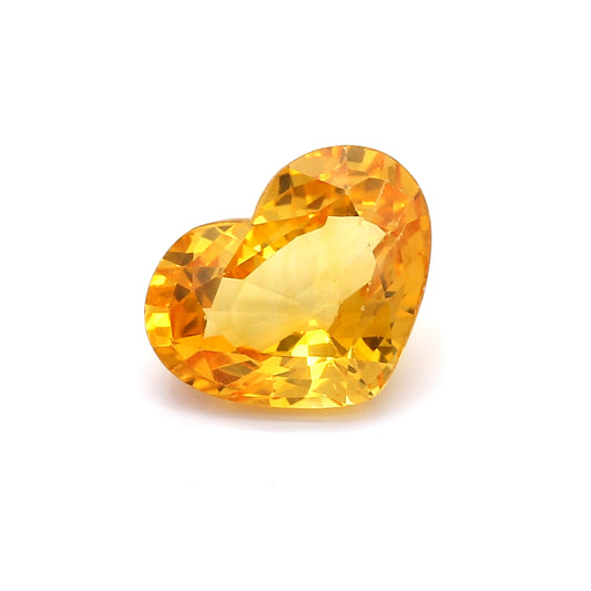 4.51ct Yellow, Heart Shape Sapphire, Heated, Sri Lanka - 9.24 x 11.93 x 5.11mm