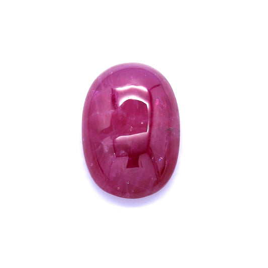 4.73ct Oval Cabochon Ruby, H(b), Thailand - 12.71 x 8.77 x 3.85mm