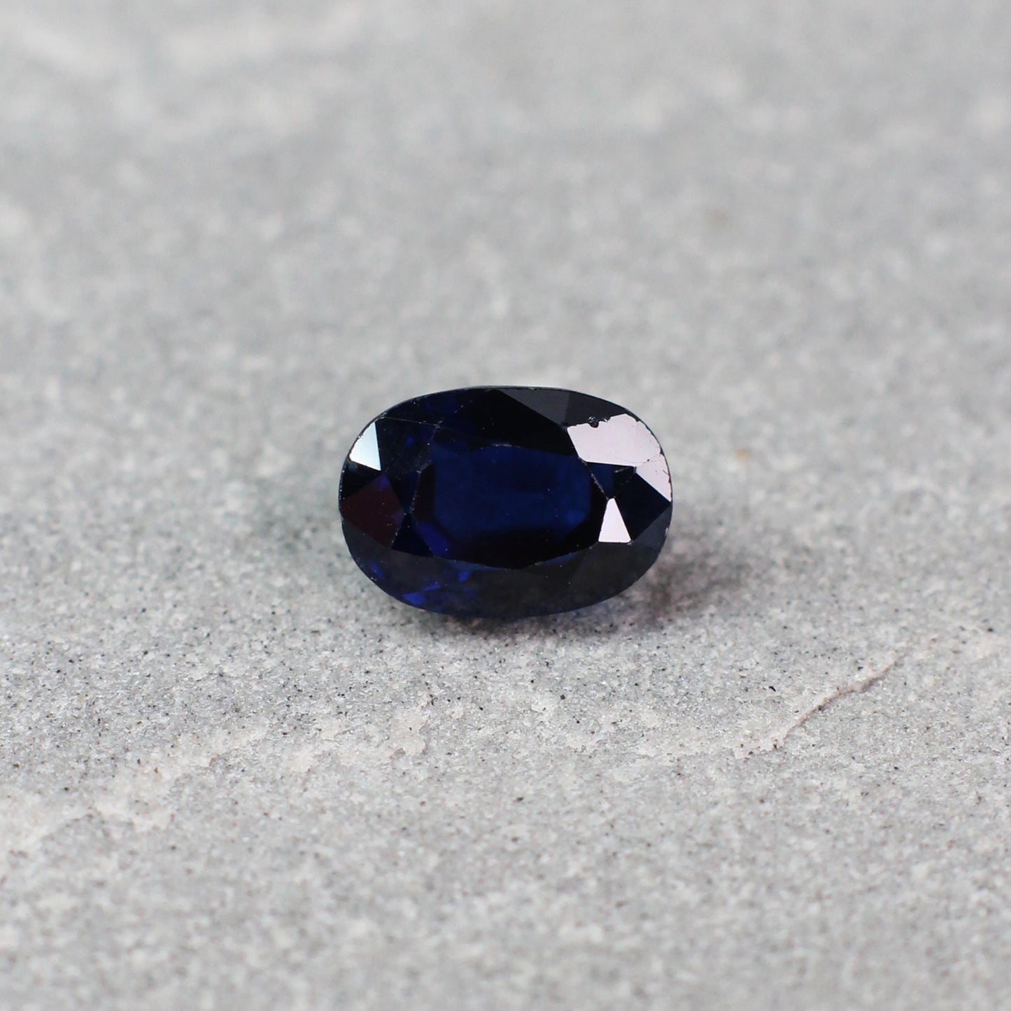 1.58ct Oval Sapphire, Heated, Basaltic - 7.30 x 5.09 x 4.18mm