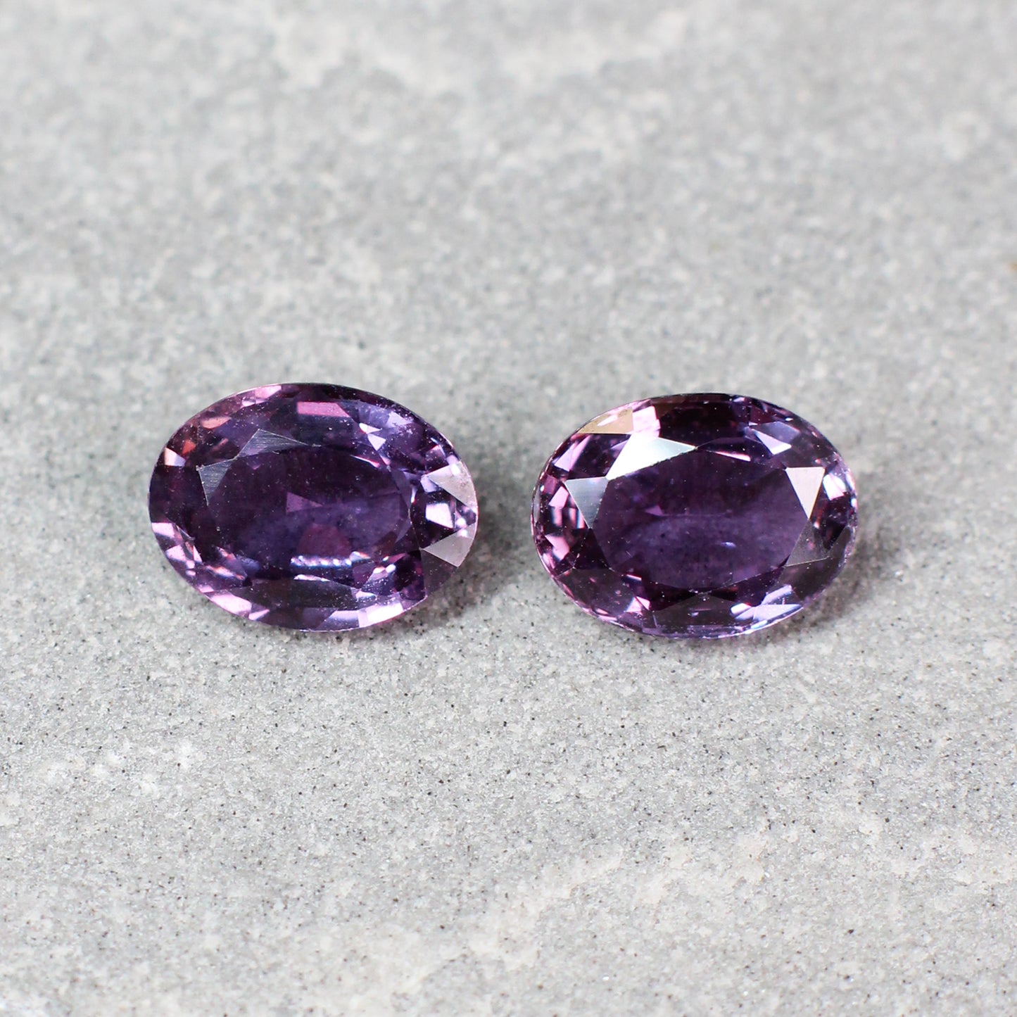 3.00ct Purple, Oval Sapphire Pair, No Heat, Madagascar - 8.0 x 6.0mm